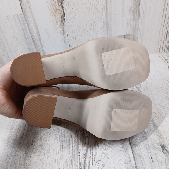 Steve Madden Artem Ankle Strap Pump In Tan Platform Heels #42 - Picture 11 of 13